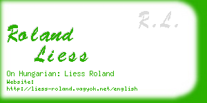 roland liess business card